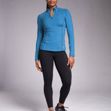 Sculpt Perform Half Zip Vintage Blue