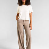 All-Day-Wear Wide Leg Trouser Sandy Taupe