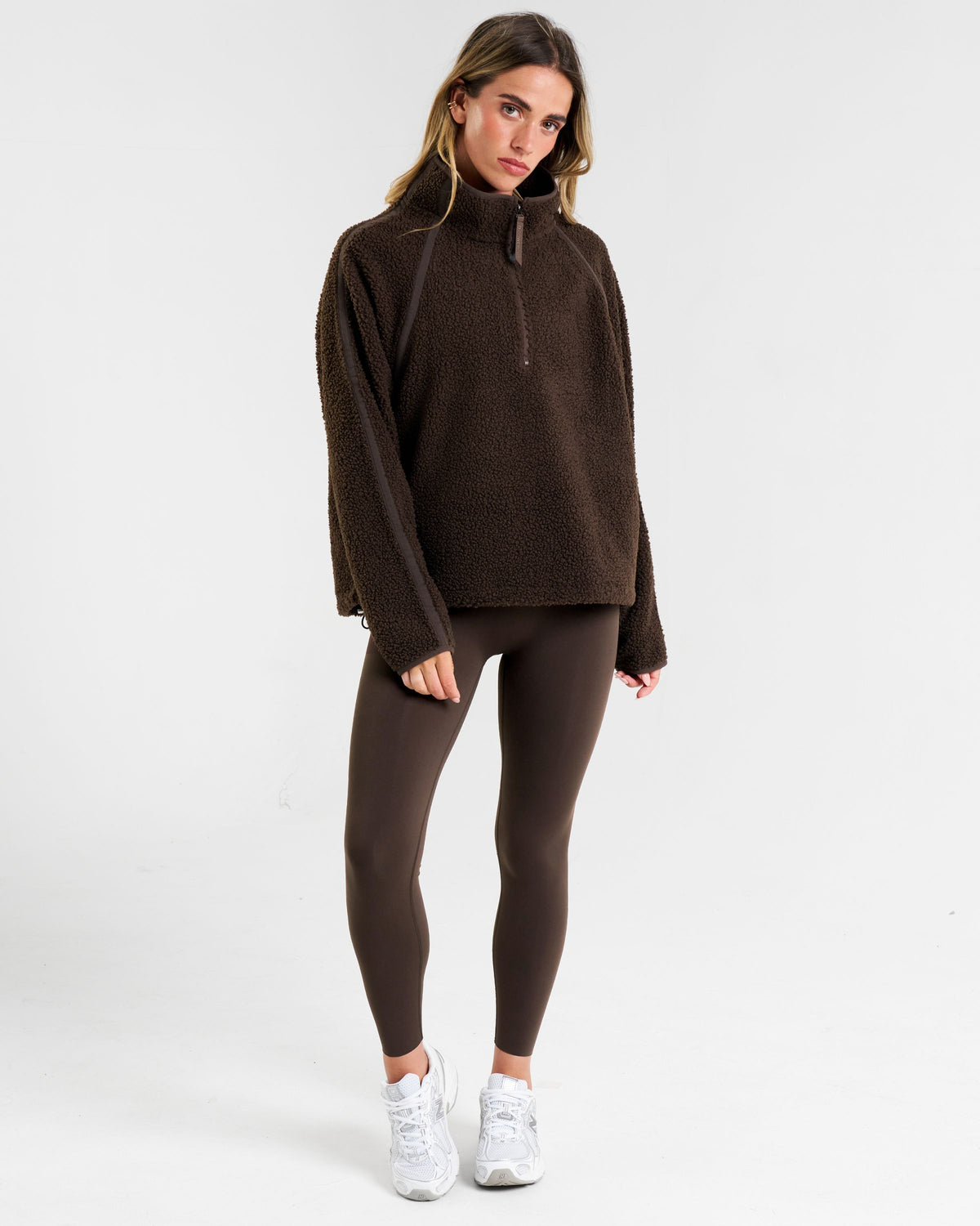 Rise Half-Zip Borg Fleece Espresso