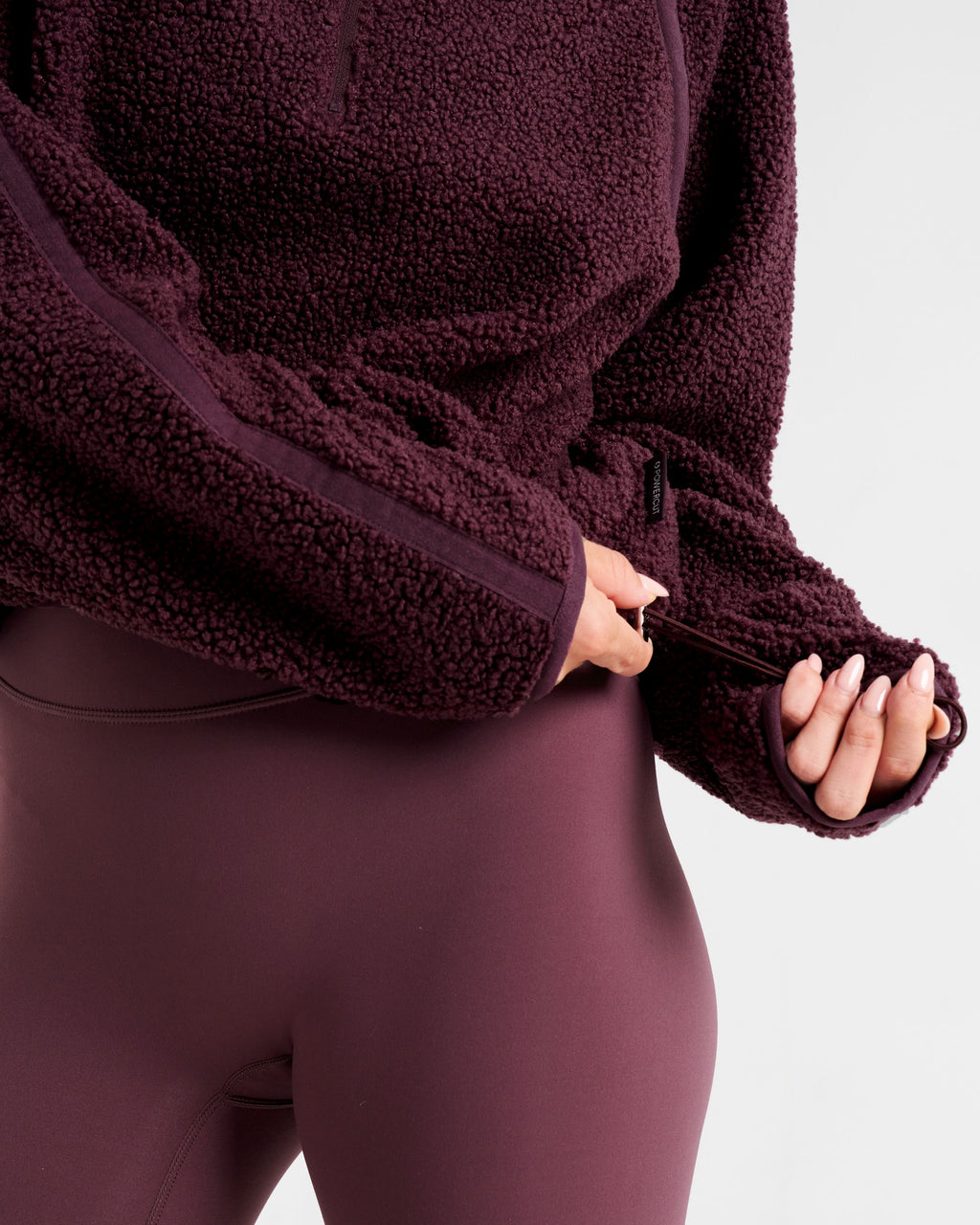 Rise Half Zip Borg Fleece Mulberry