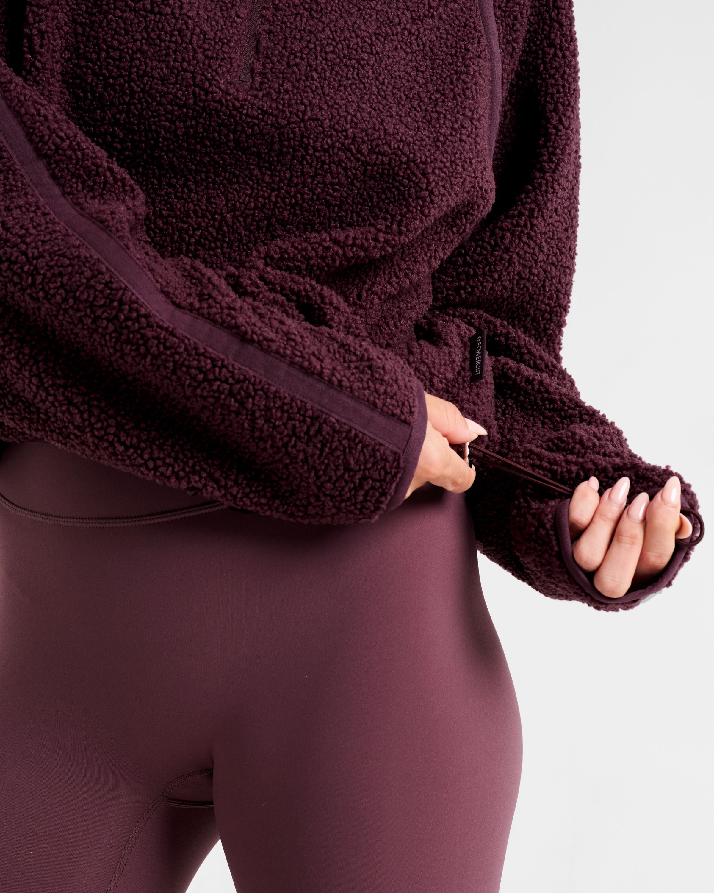 Rise Half Zip Borg Fleece Mulberry