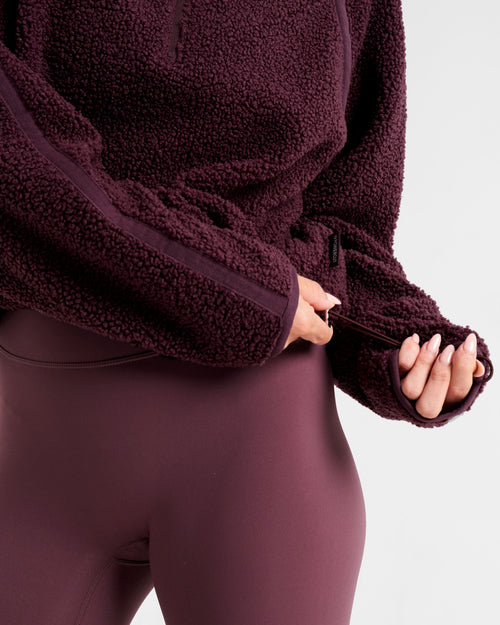 Rise Half Zip Borg Fleece Mulberry