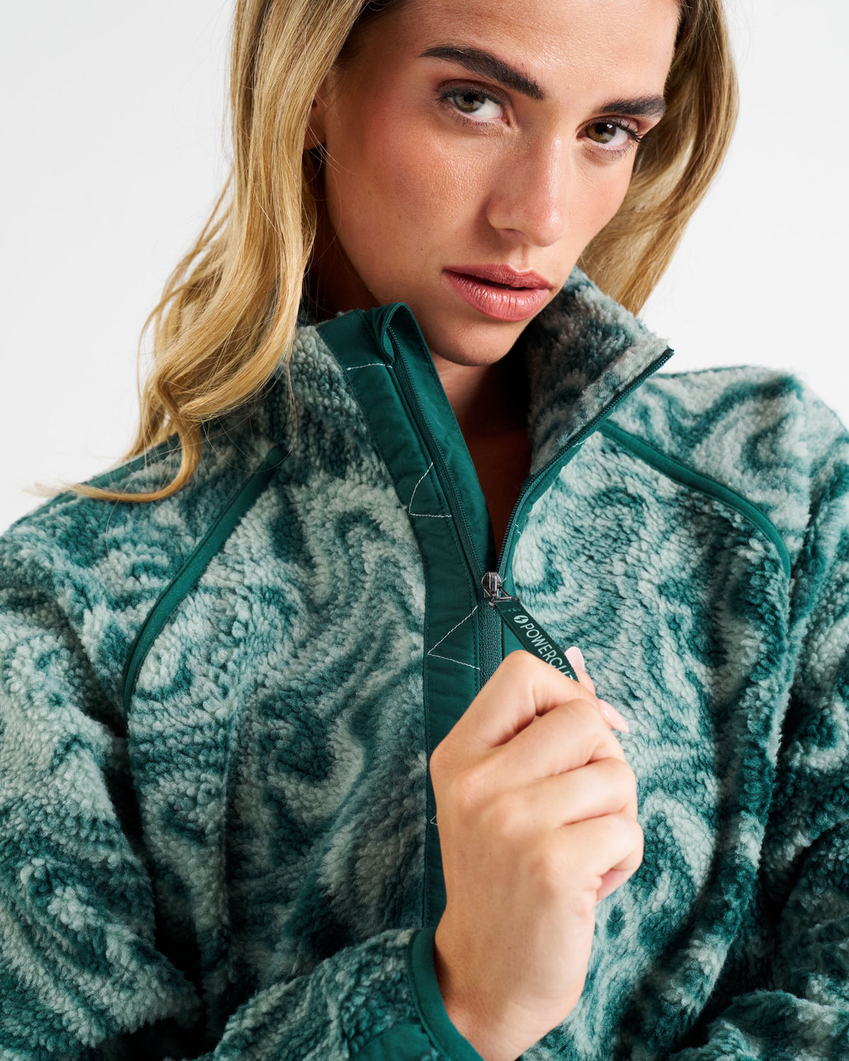 Ascend 1/4 Zip Fleece Dark Teal Marble