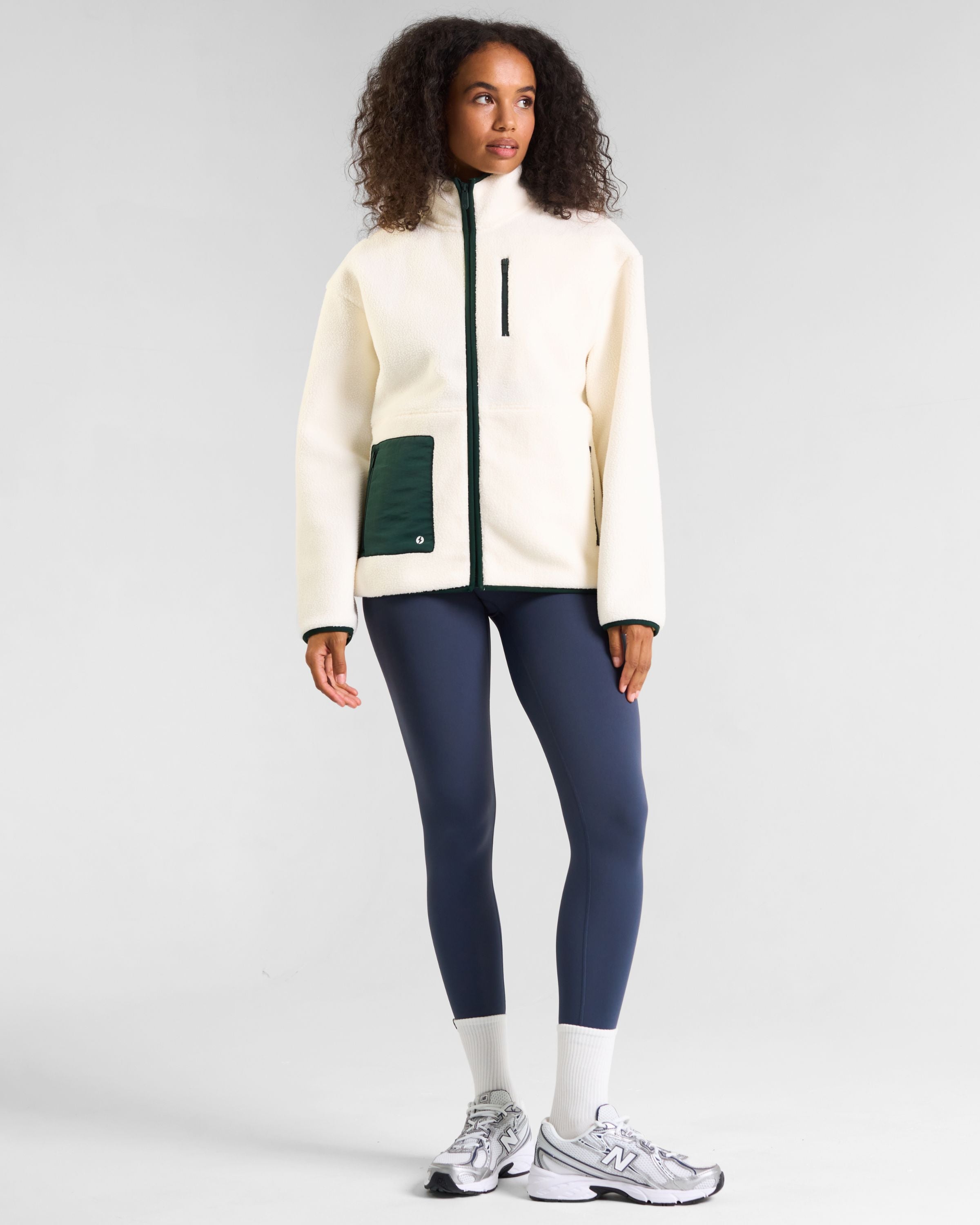 OUTSIDER Zip Up Fleece Marshmallow