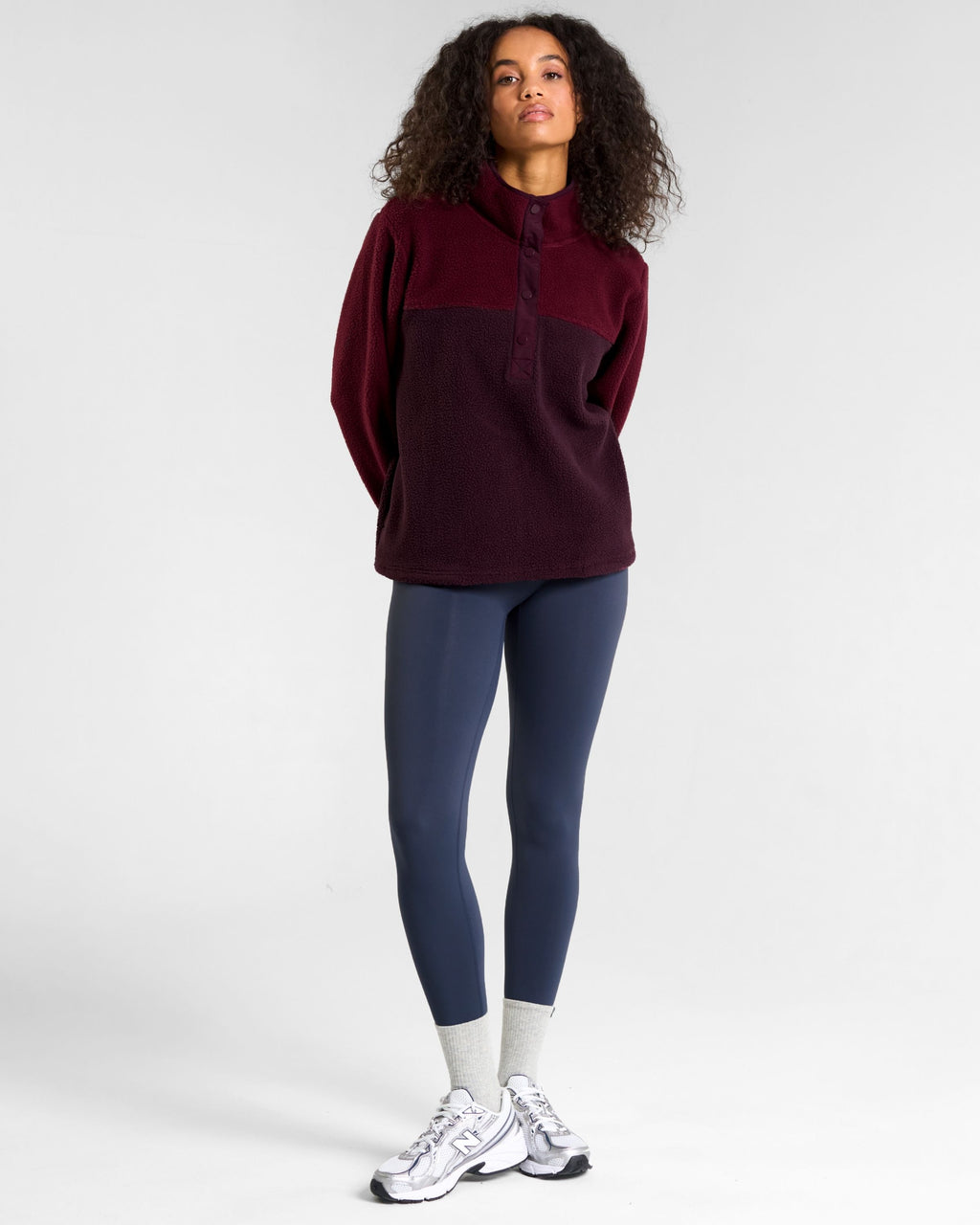 Ascend Half Snap Fleece Cherry Lacquer