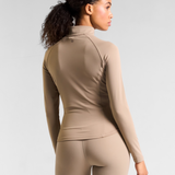 All-Day-Wear Zip Up Jacket Sandy Taupe