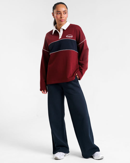 Rugby Polo Sweatshirt Cabernet