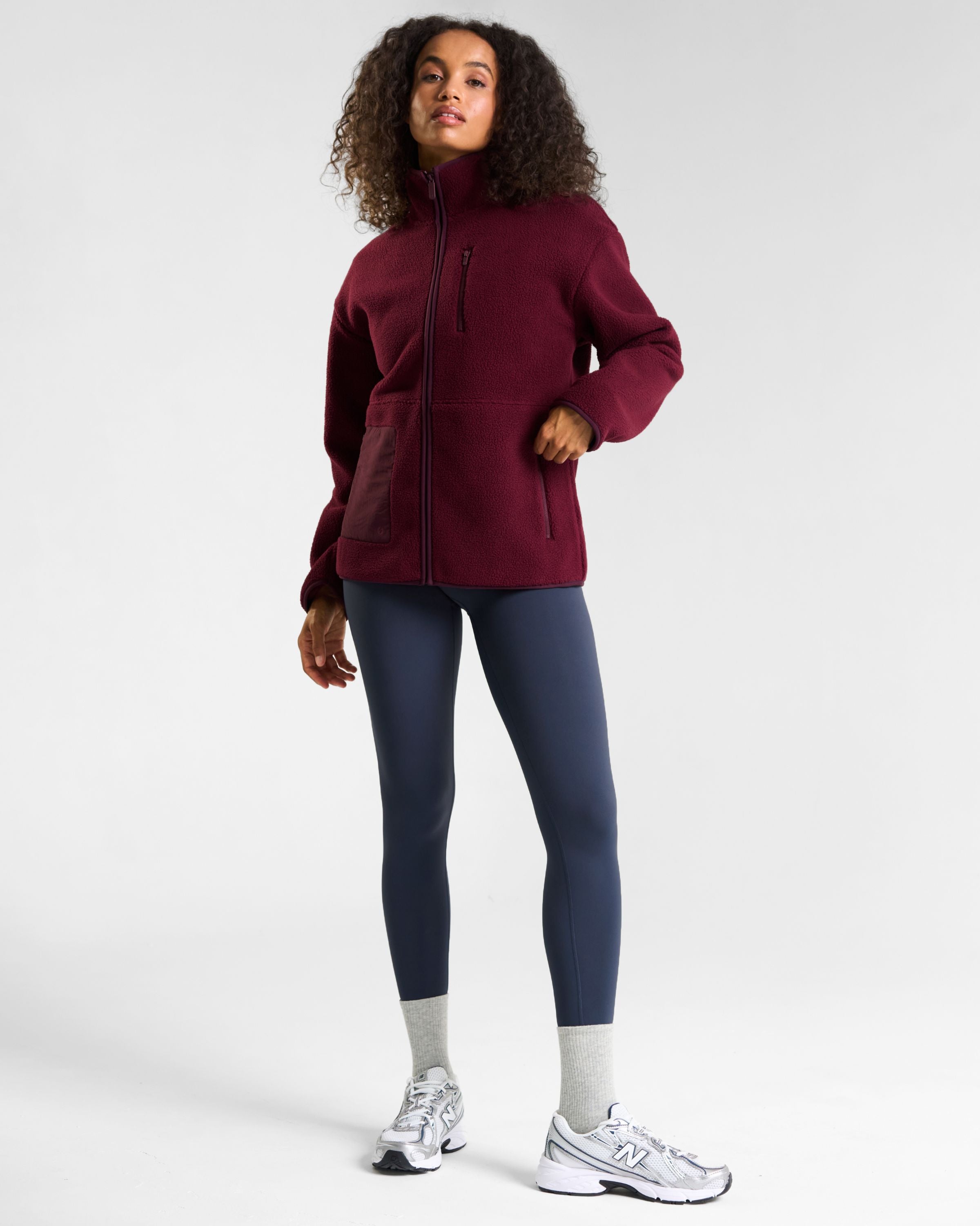 OUTSIDER Zip Up Fleece Cherry Lacquer