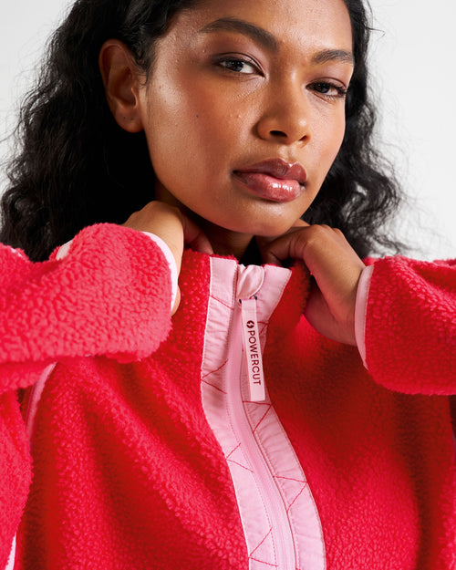 Ascend Quarter Zip Fleece Raspberry Pink