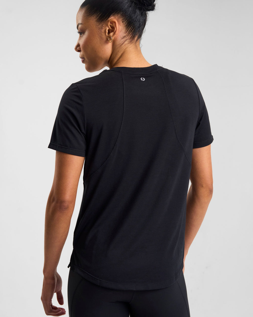 Core Lyocell Blend Active T-Shirt Black