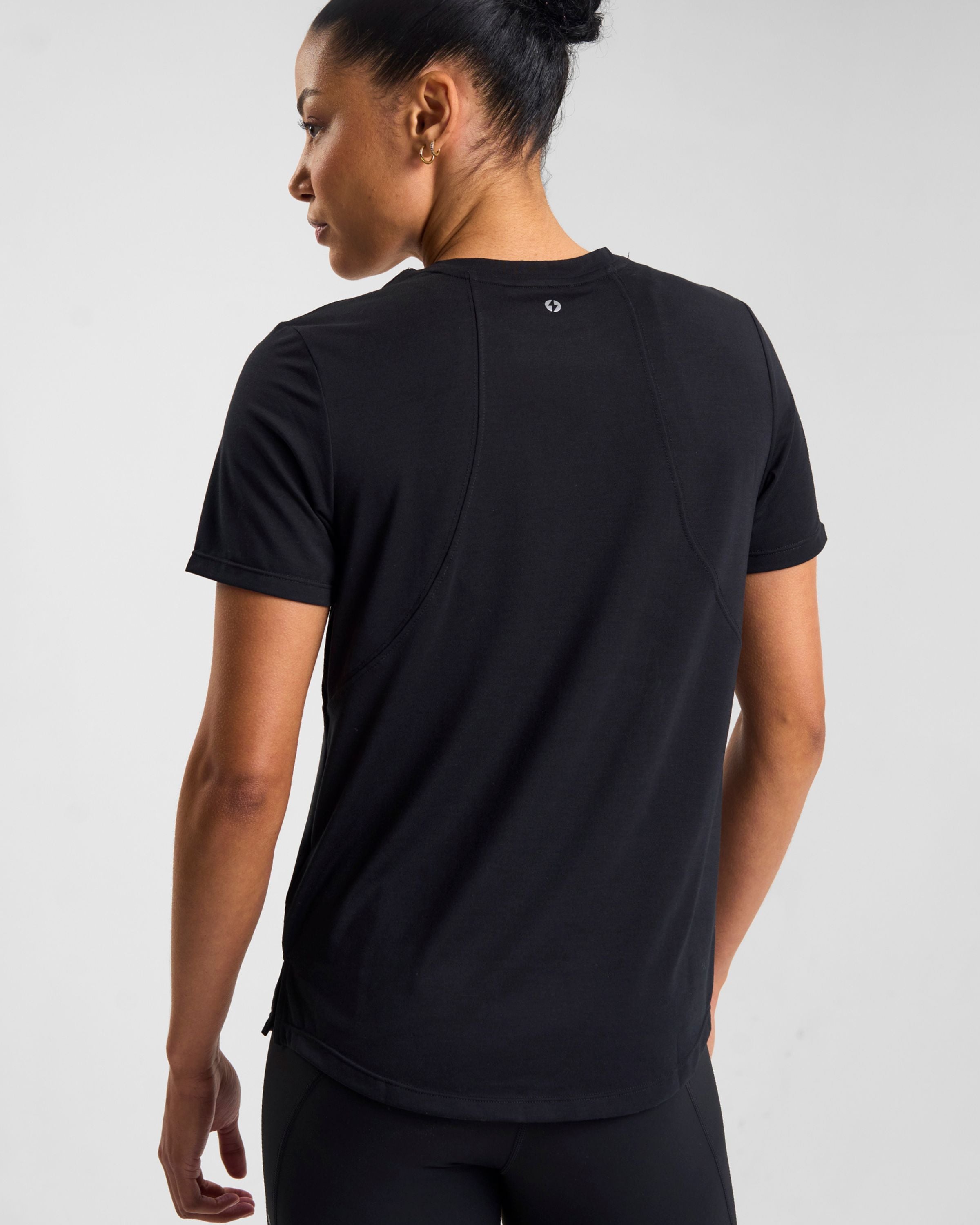 Core Lyocell Blend Active T-Shirt Black