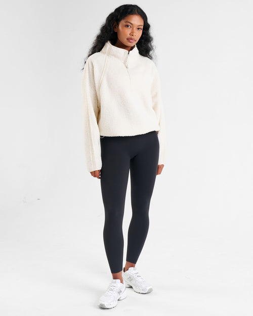 Rise Half Zip Borg Fleece Coconut Milk