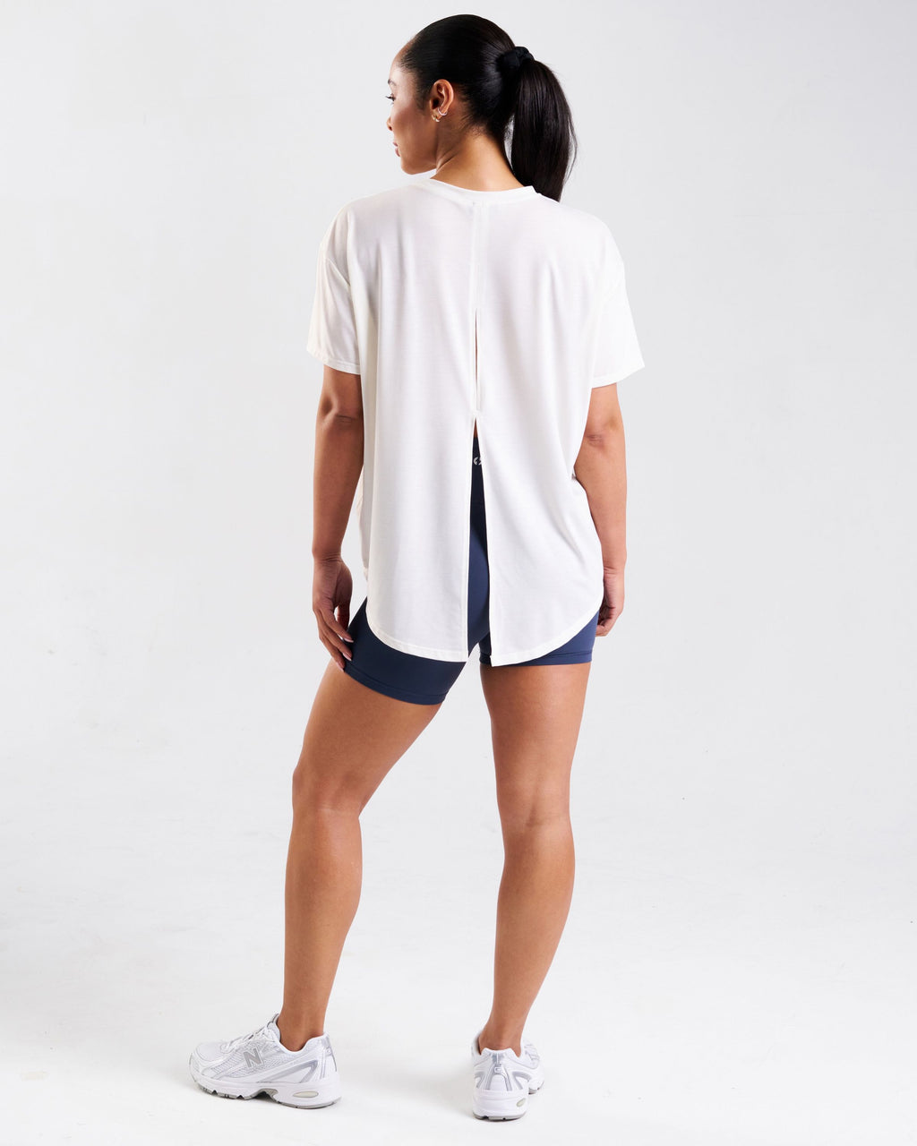 Core Lyocell Blend Tie Back T-Shirt Coconut Milk