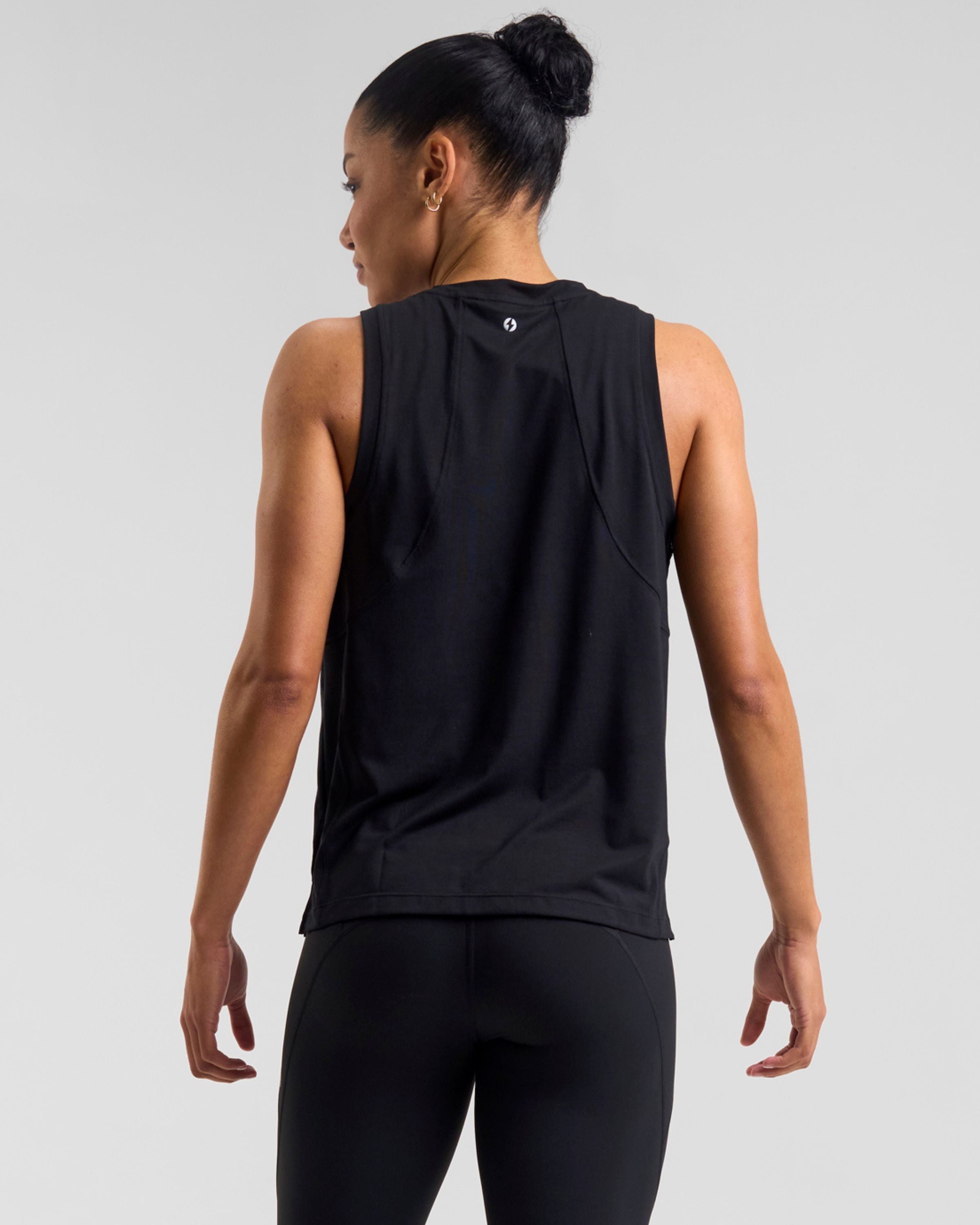 Core Lyocell Blend Active Vest Black