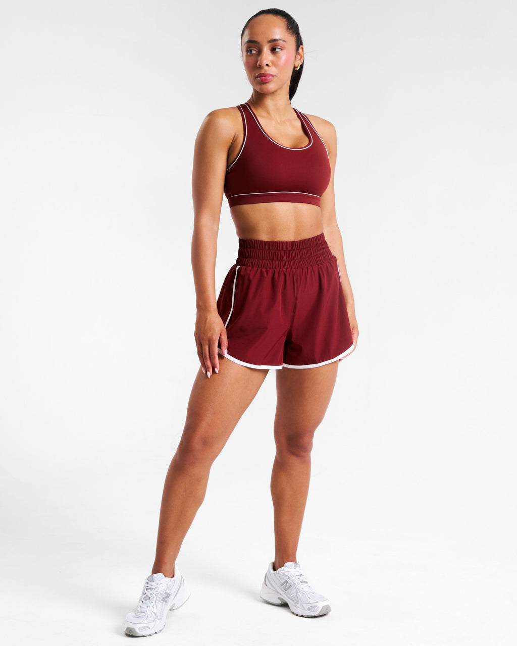 Legacy Binding Detail Track Shorts Cabernet