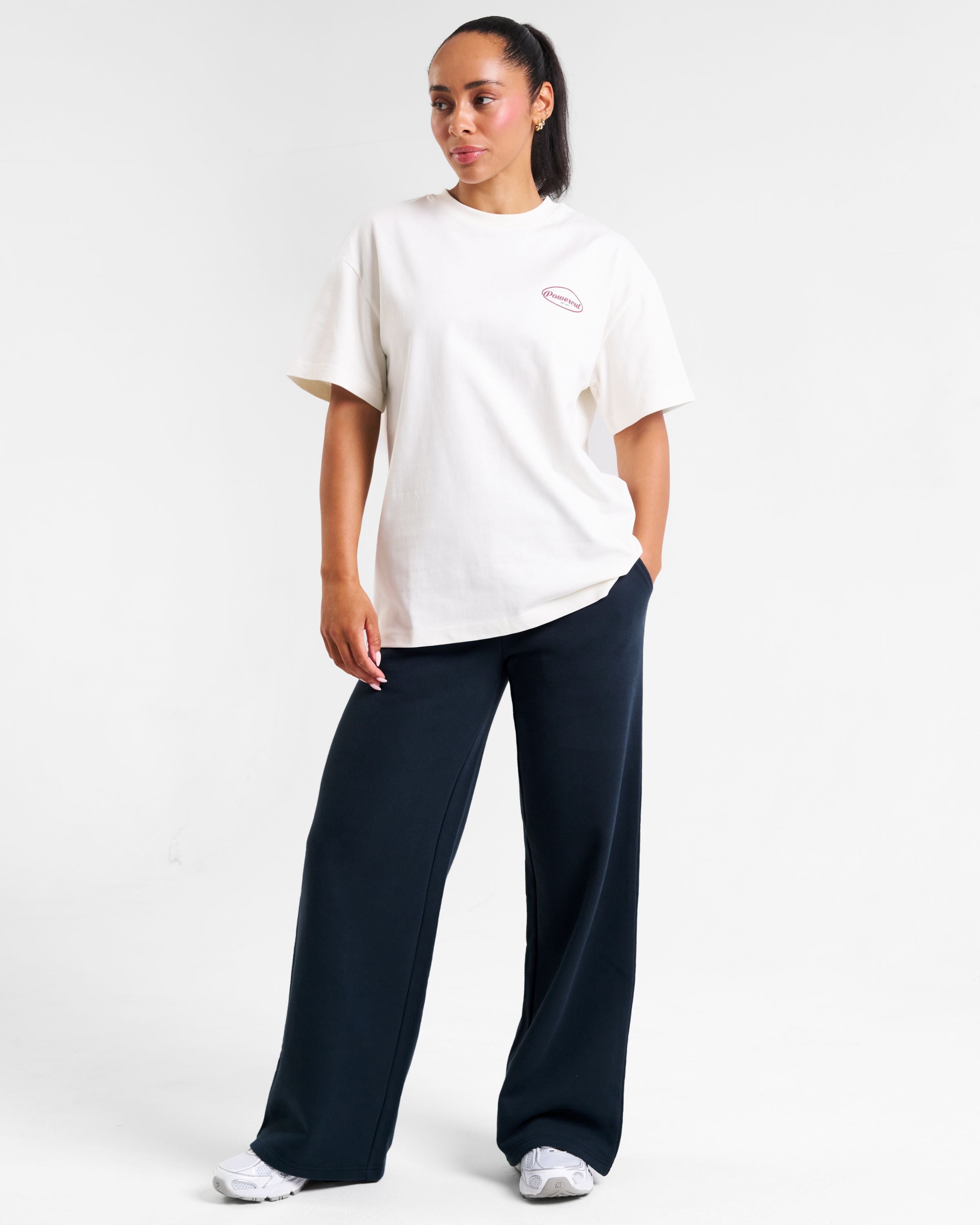 Oversized Printed T-Shirt Coconut Milk