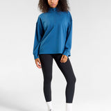 All-Day-Wear Half Zip Sweatshirt Midnight Blue