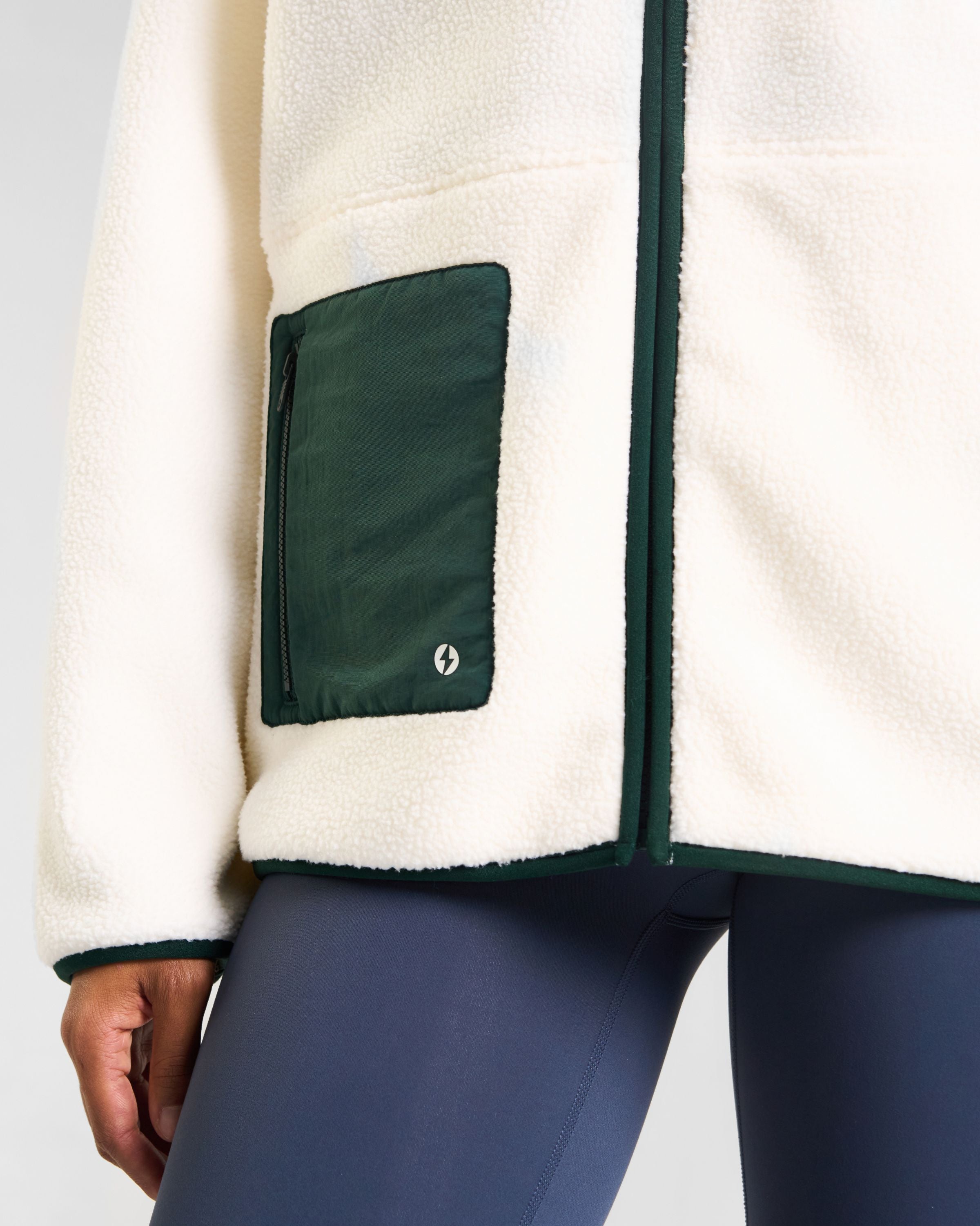 OUTSIDER Zip Up Fleece Marshmallow