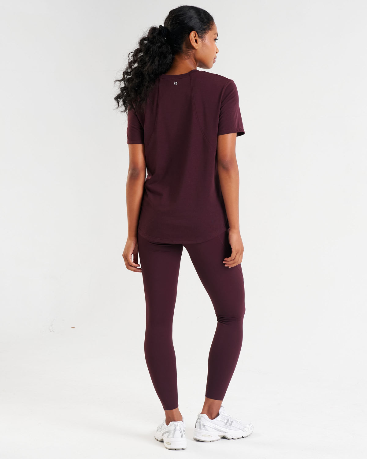 Core Lyocell Blend Active T-Shirt Dark Burgundy