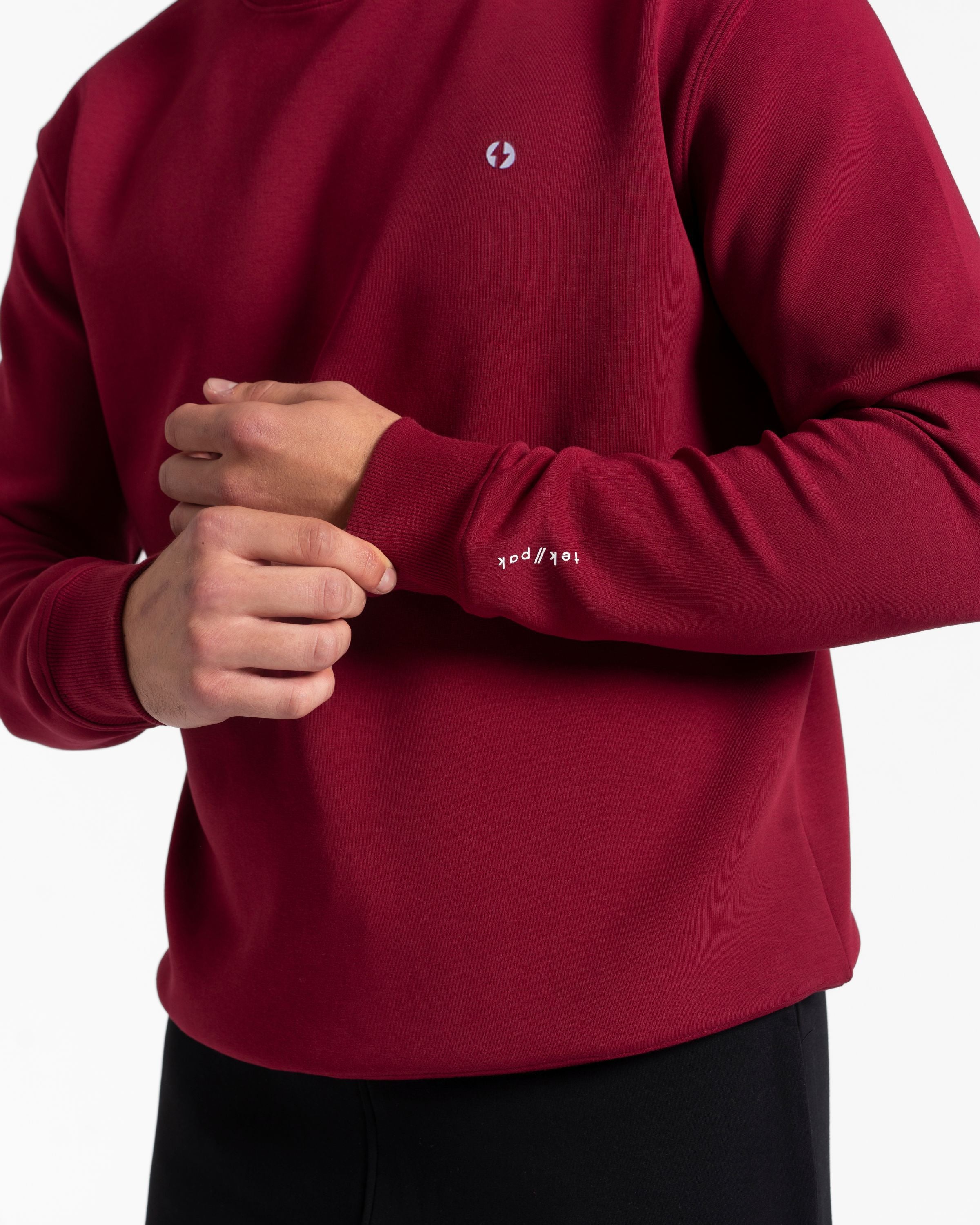 tek//pak Men's Crew Neck Burgundy