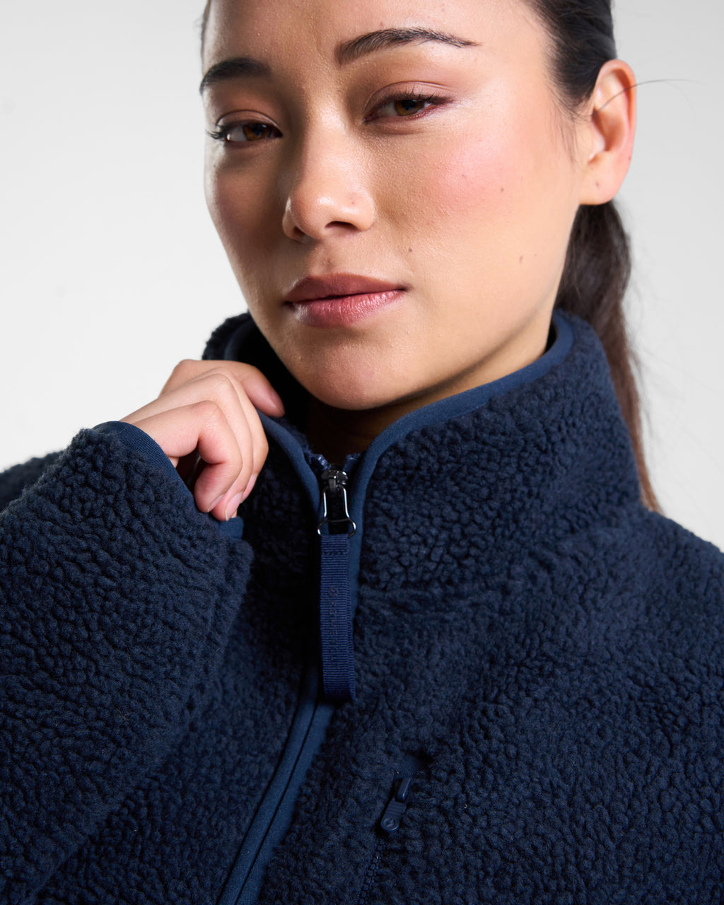 Summit Zip Through Borg Fleece Outerspace Navy