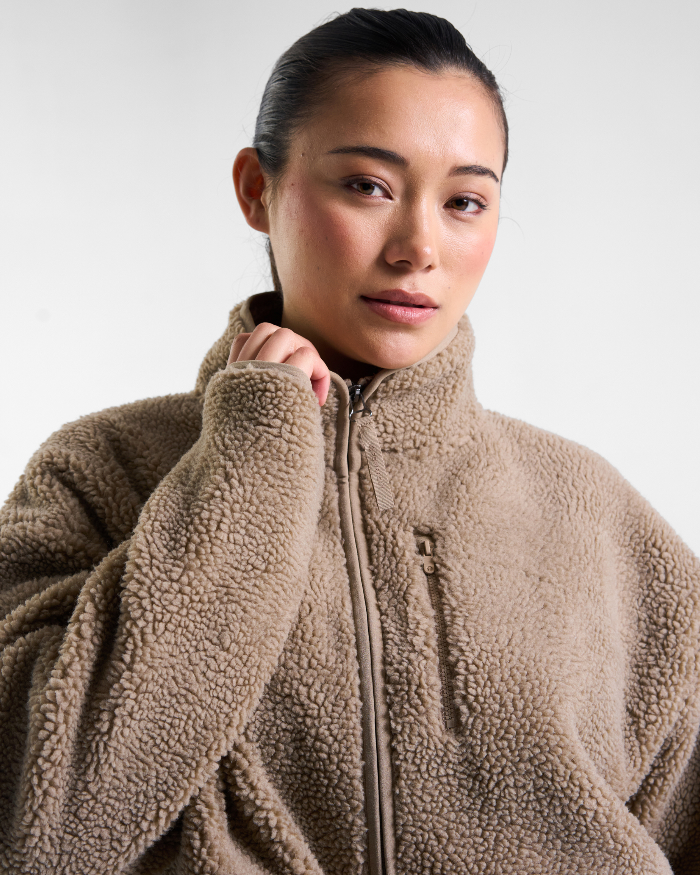 Summit Zip Through Borg Fleece Oat
