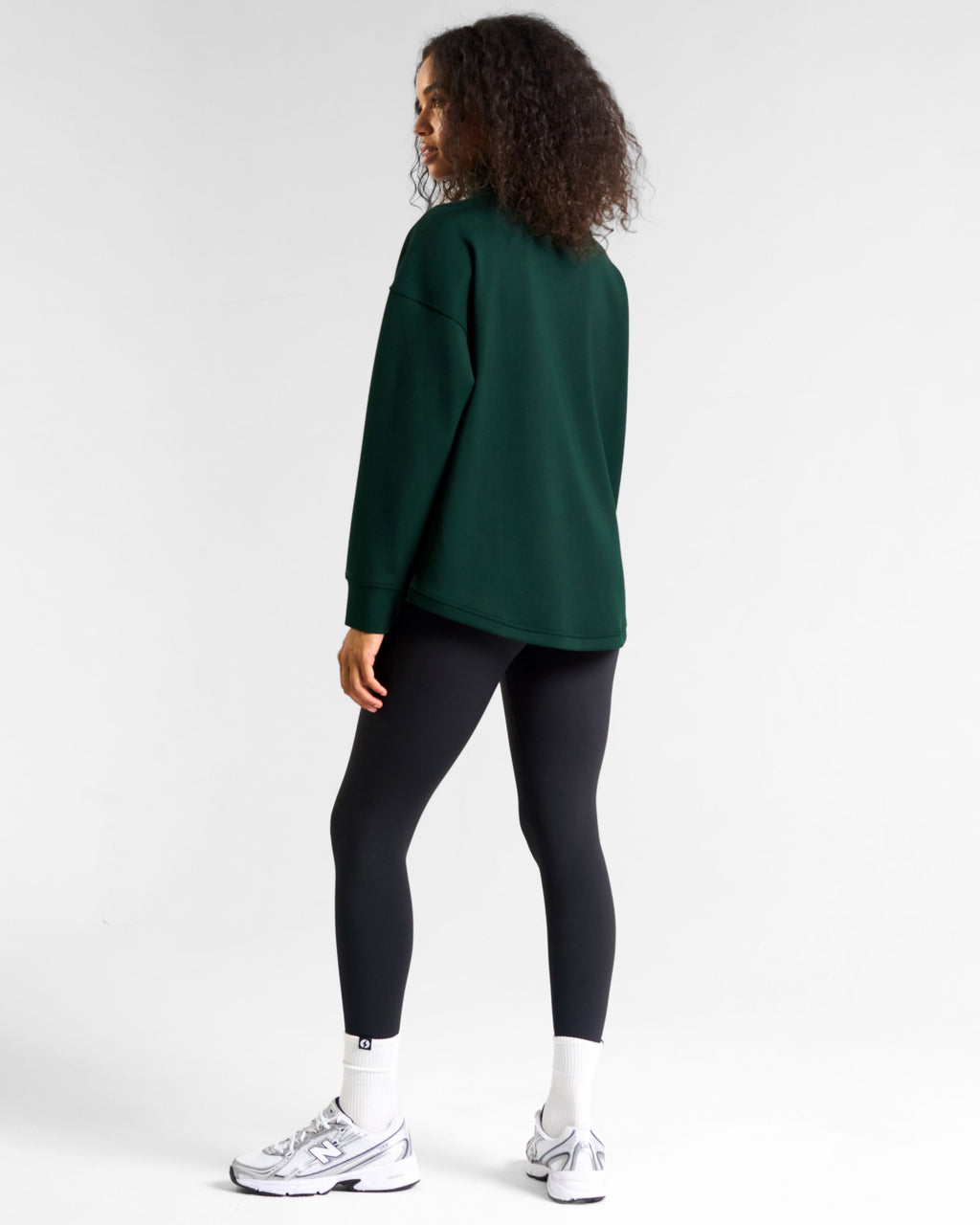 All-Day-Wear Half Zip Sweatshirt Heritage Green