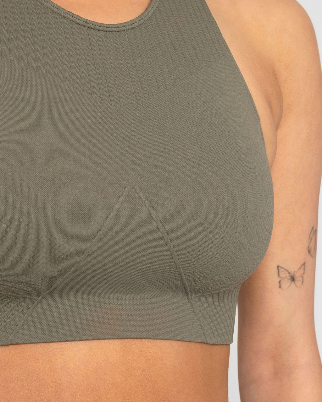 VOLT Seamless Sports Bra Olive Green