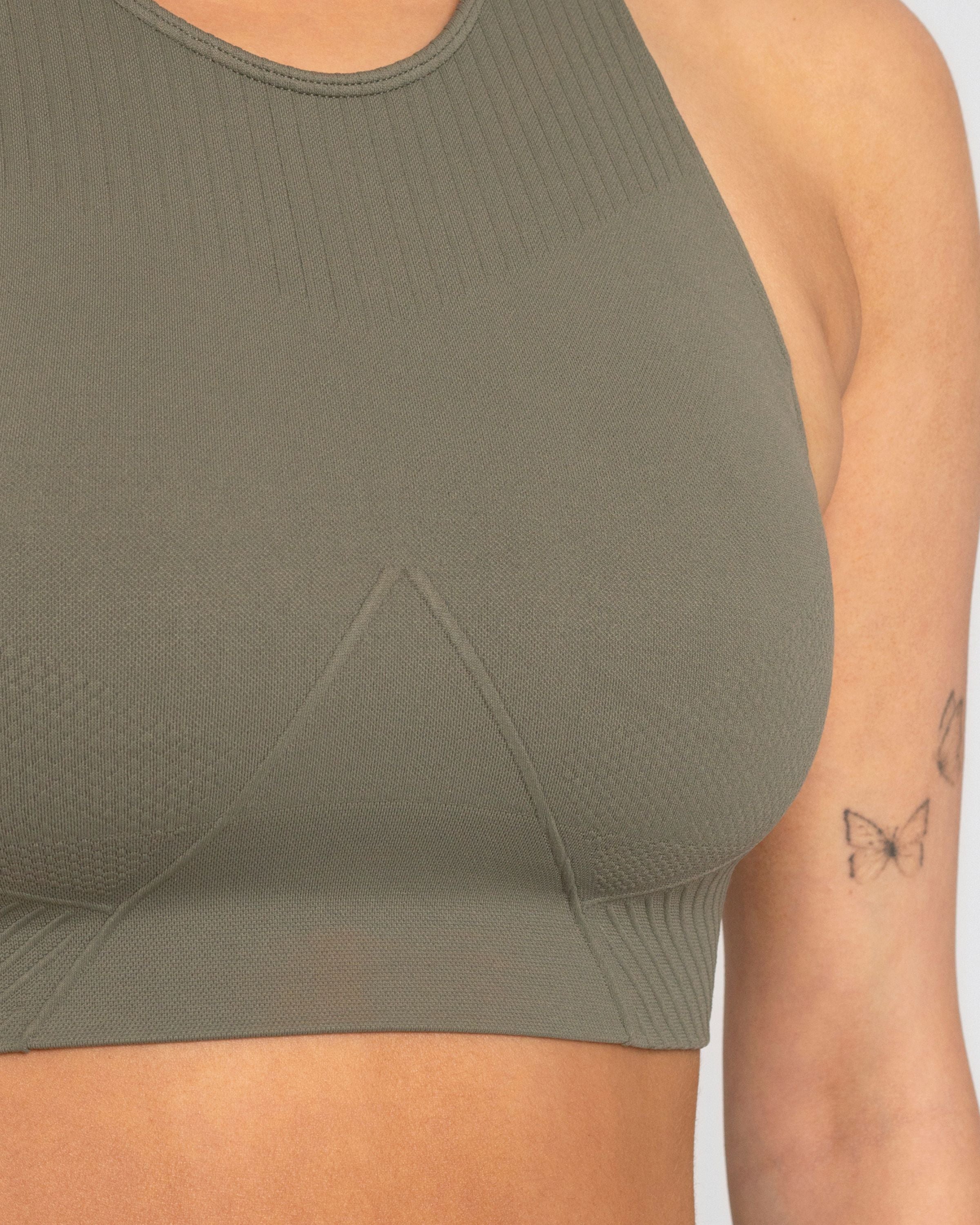 VOLT Seamless Sports Bra Olive Green
