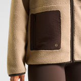 OUTSIDER Zip Up Fleece Sandy Taupe