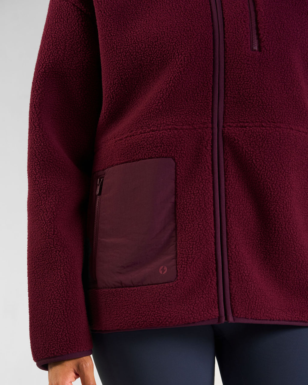 OUTSIDER Zip Up Fleece Cherry Lacquer