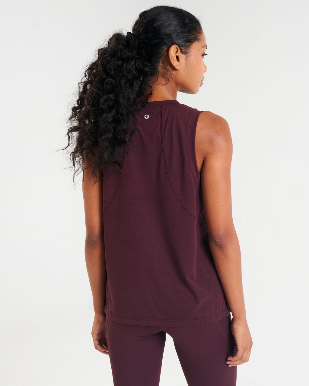 Core Lyocell Blend Active Vest Dark Burgundy