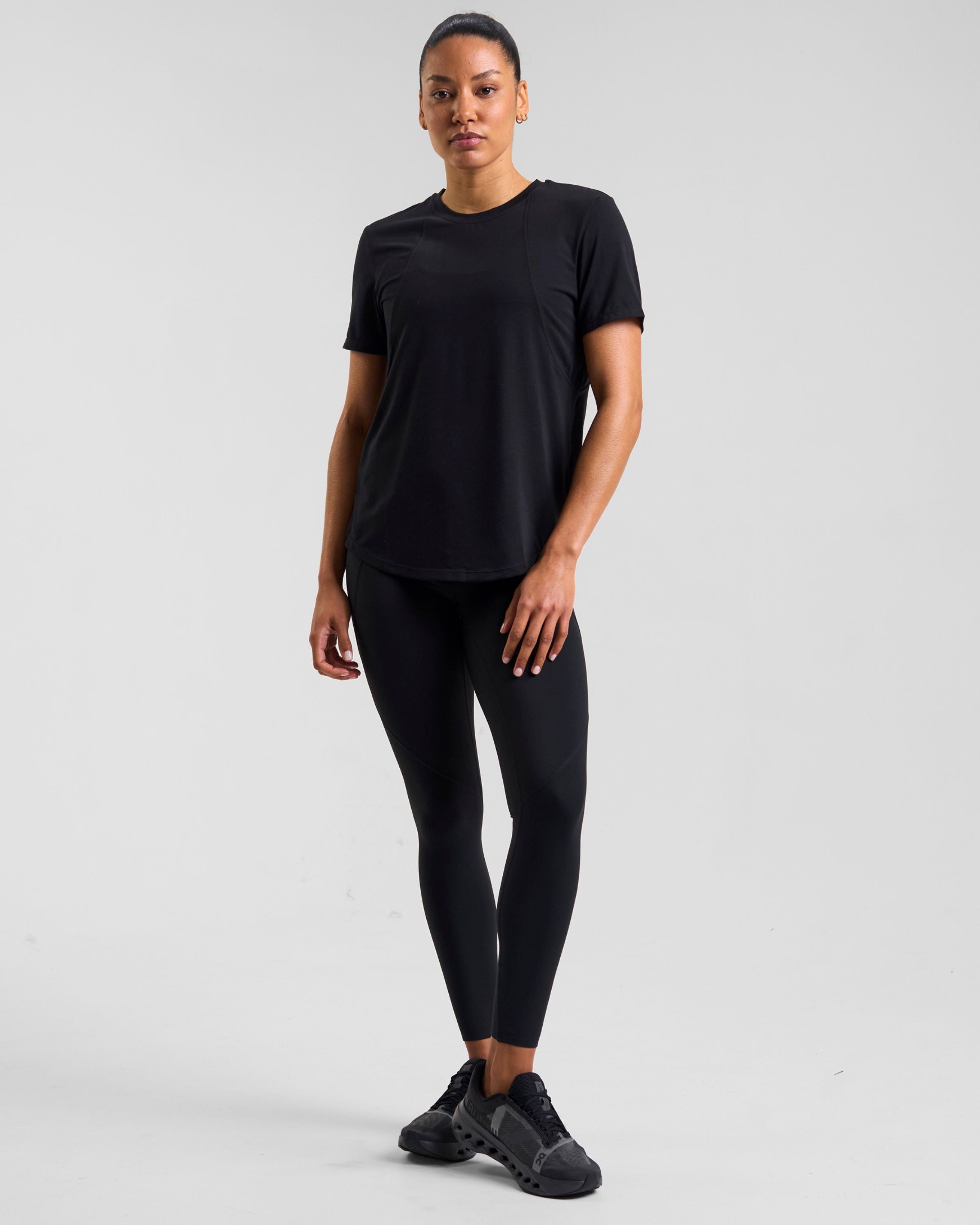 Core Lyocell Blend Active T-Shirt Black