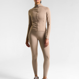 All-Day-Wear Zip Up Jacket Sandy Taupe