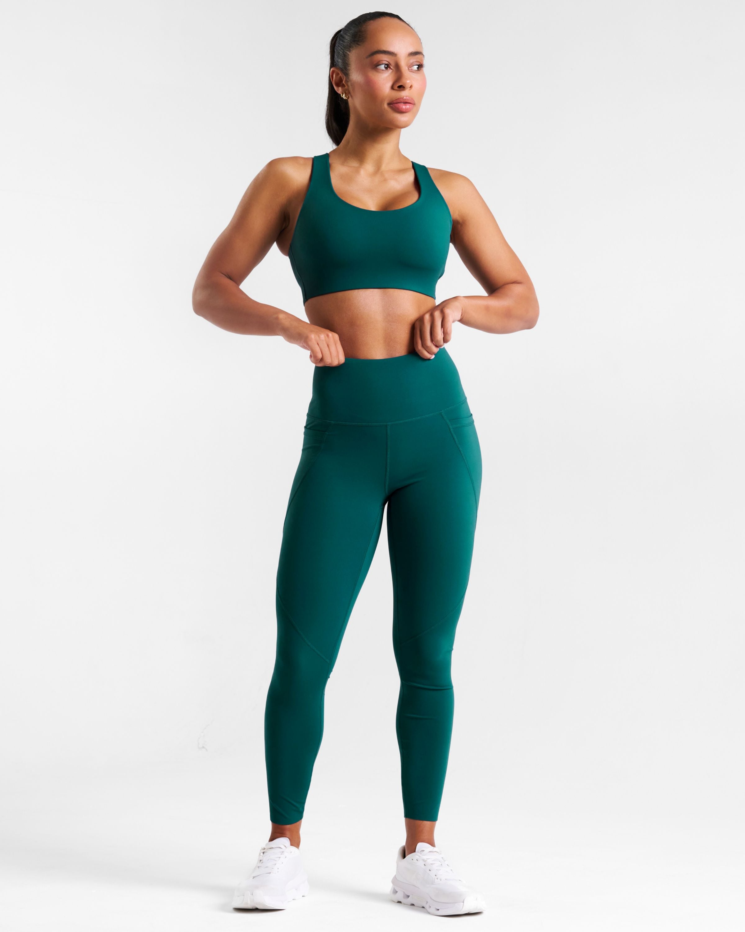 Sculpt Medium Support Sports Bra Dark Teal