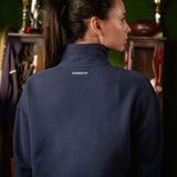 Legacy Piping Detail 1/4 Zip Sweatshirt Retro Navy
