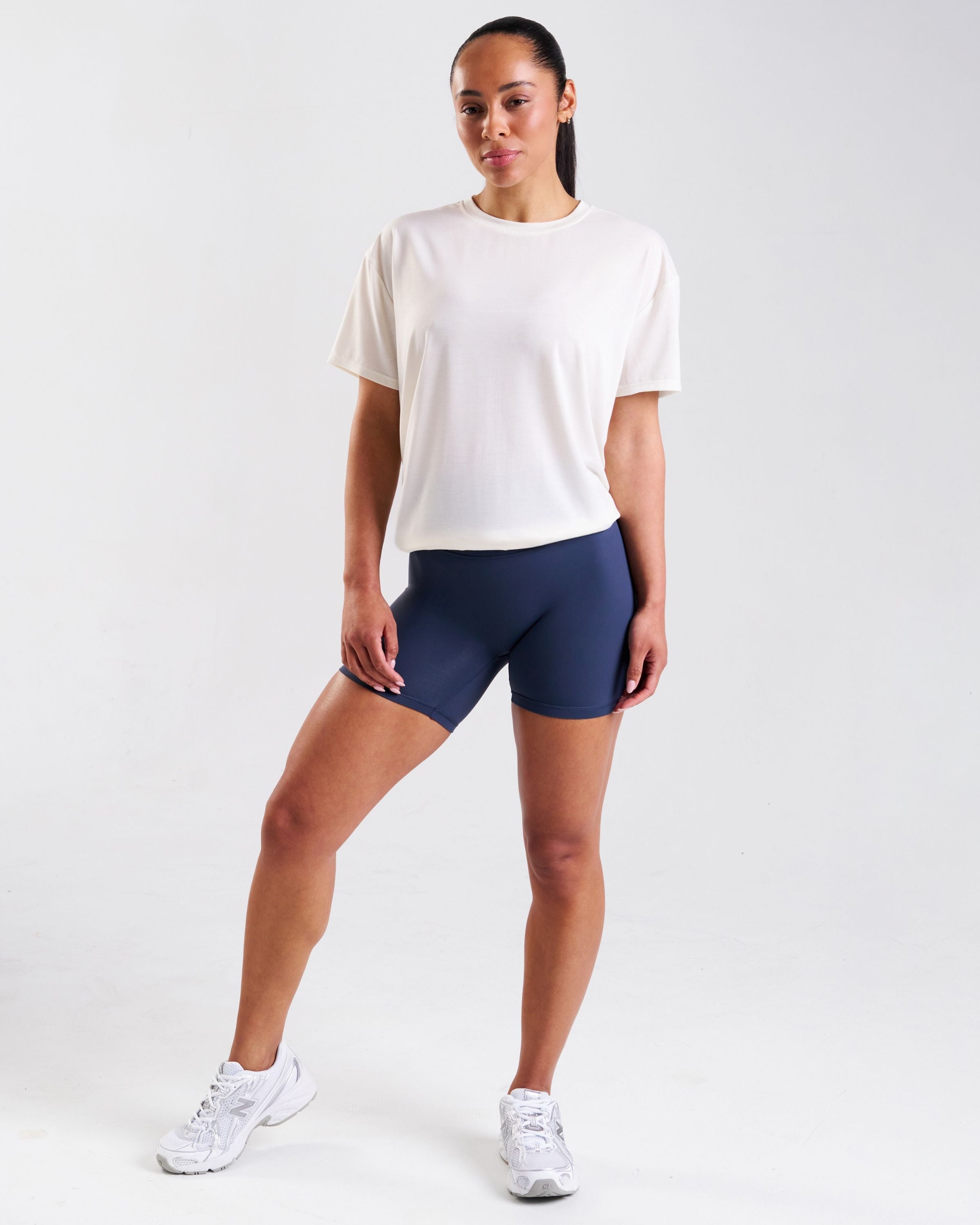 Core Lyocell Blend Tie Back T-Shirt Coconut Milk