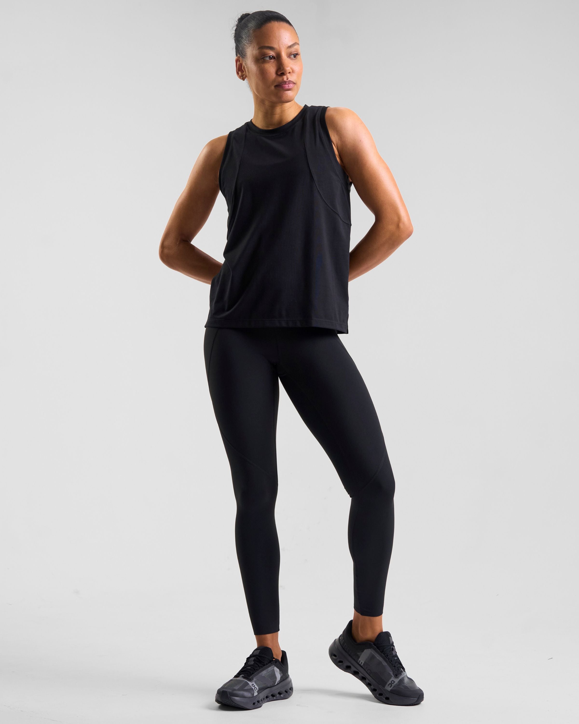 Core Lyocell Blend Active Vest Black
