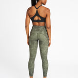 Sculpt High-Waisted Leggings Wave Print Climbing Ivy