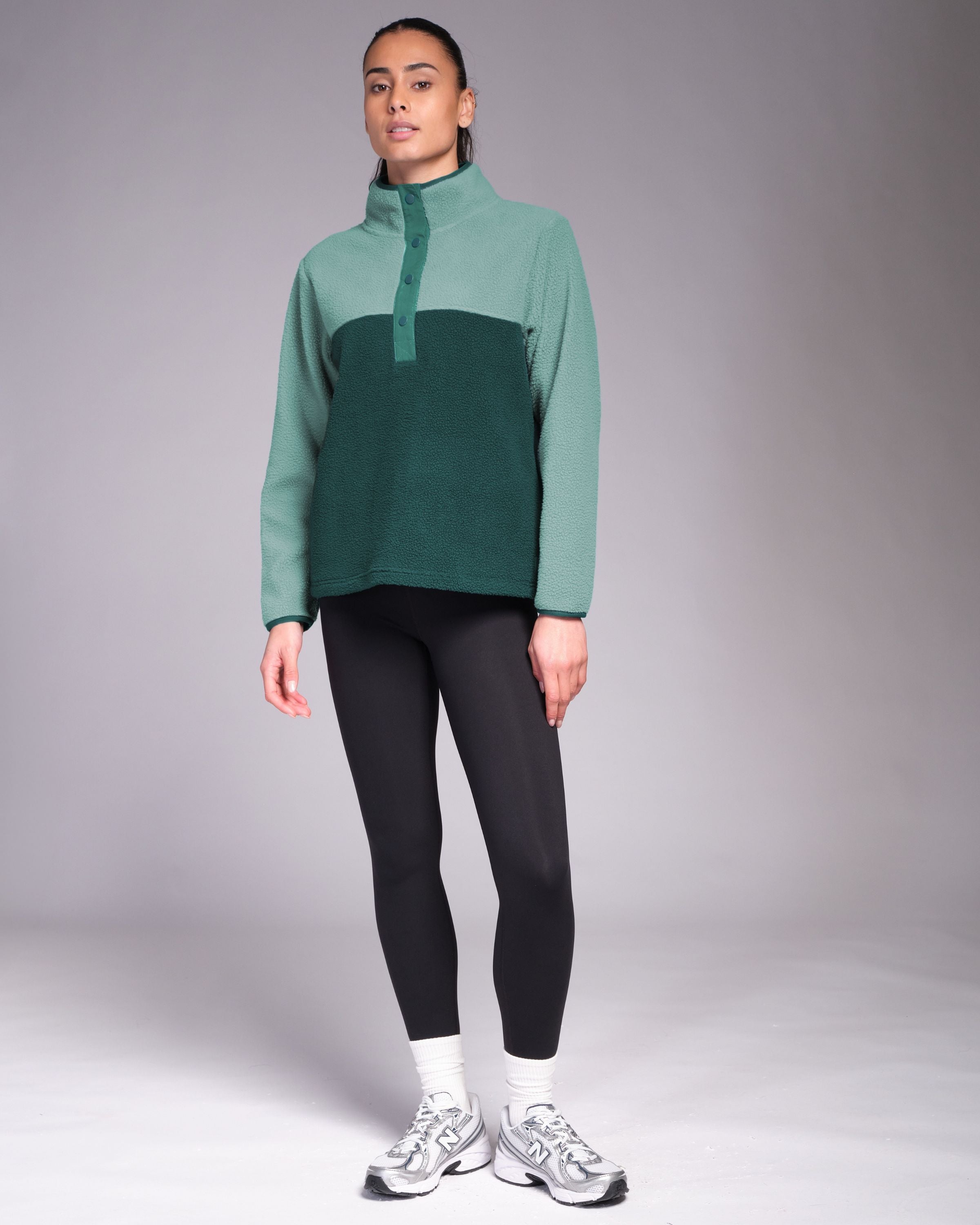 Ascend Half Snap Fleece Dusty Turquoise