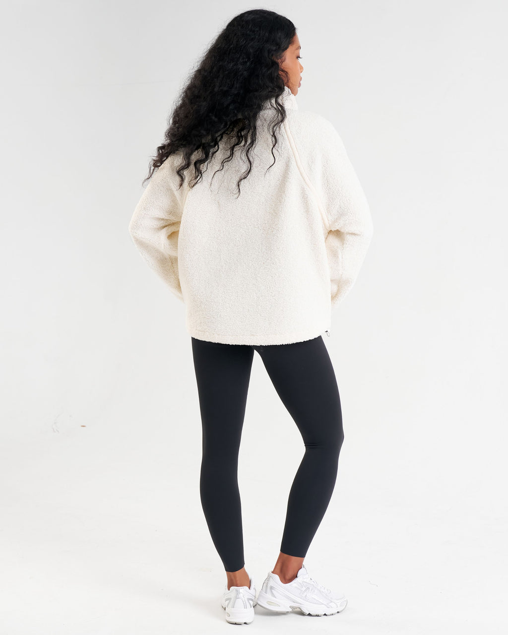 Rise Half Zip Borg Fleece Coconut Milk