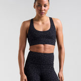 Sculpt Medium Support Sports Bra Leopard Black