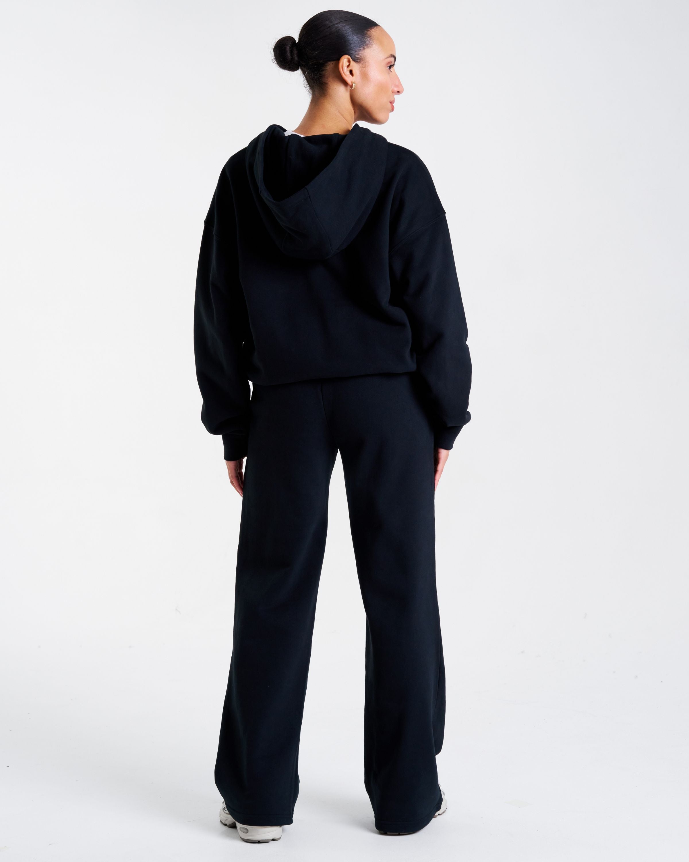 Clubhouse Relaxed Straight Leg Joggers Washed Black
