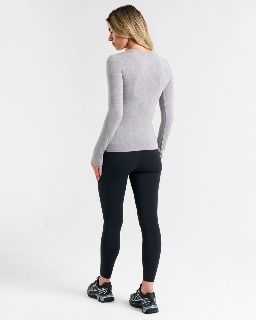 Base Merino Long Sleeve Top Grey Marl