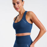 SOLID Seamless Sports Bra Dark Blue