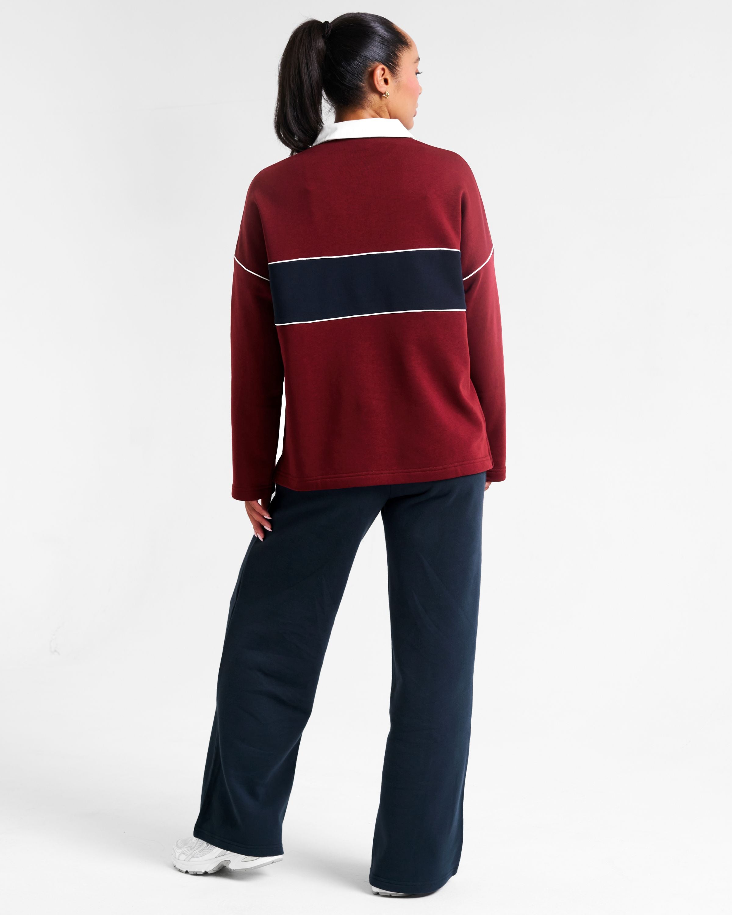 Rugby Polo Sweatshirt Cabernet