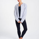 SoftKnit Button Up Cardigan Light Grey Marl