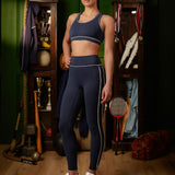 Legacy Piping Detail Sports Bra Retro Navy