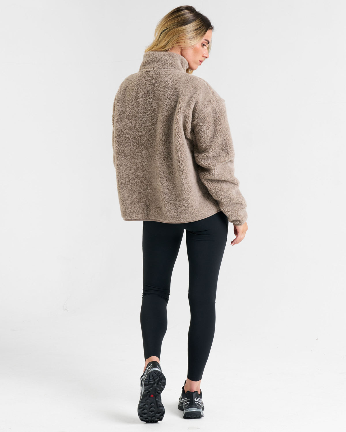 Summit Zip Through Borg Fleece Lunar Stone