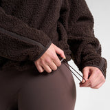 Rise Half-Zip Borg Fleece Espresso